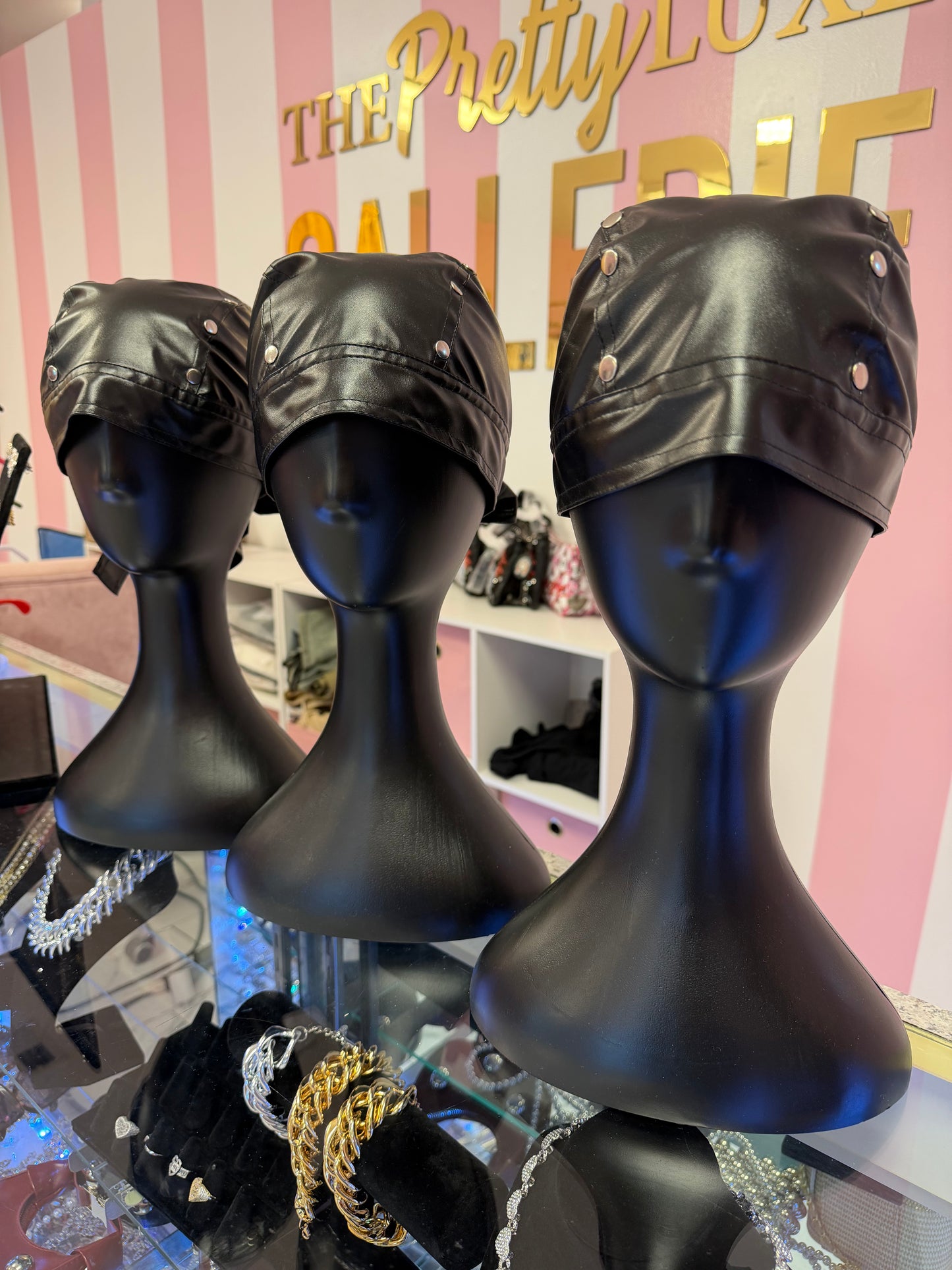 Studded skull caps