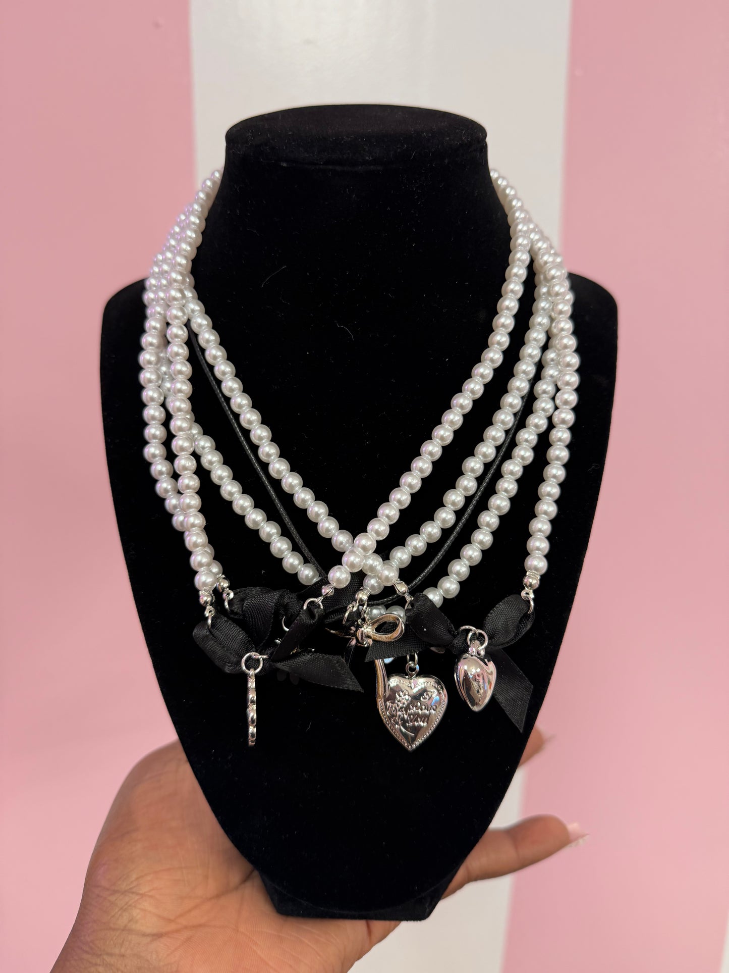 5piece pearl necklace