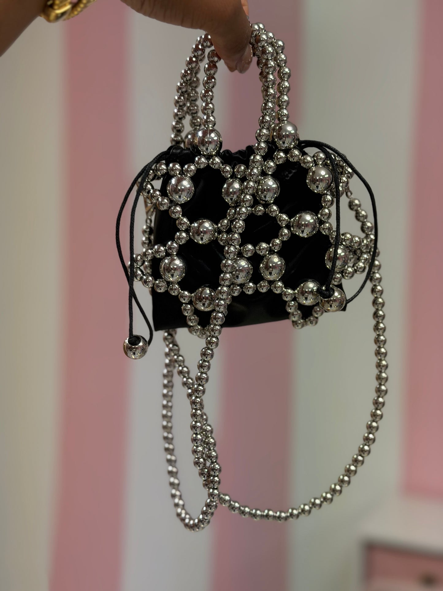 Cross beaded mini purse