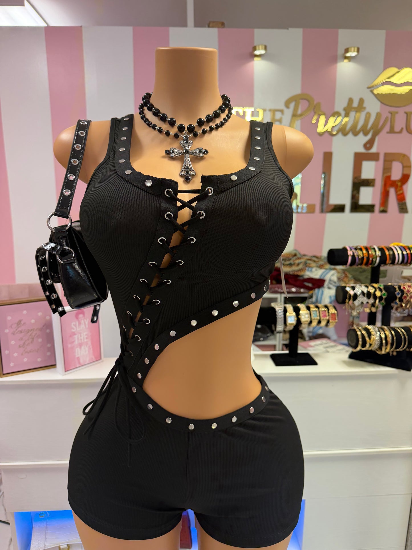 Dark Desire Cutout Romper
