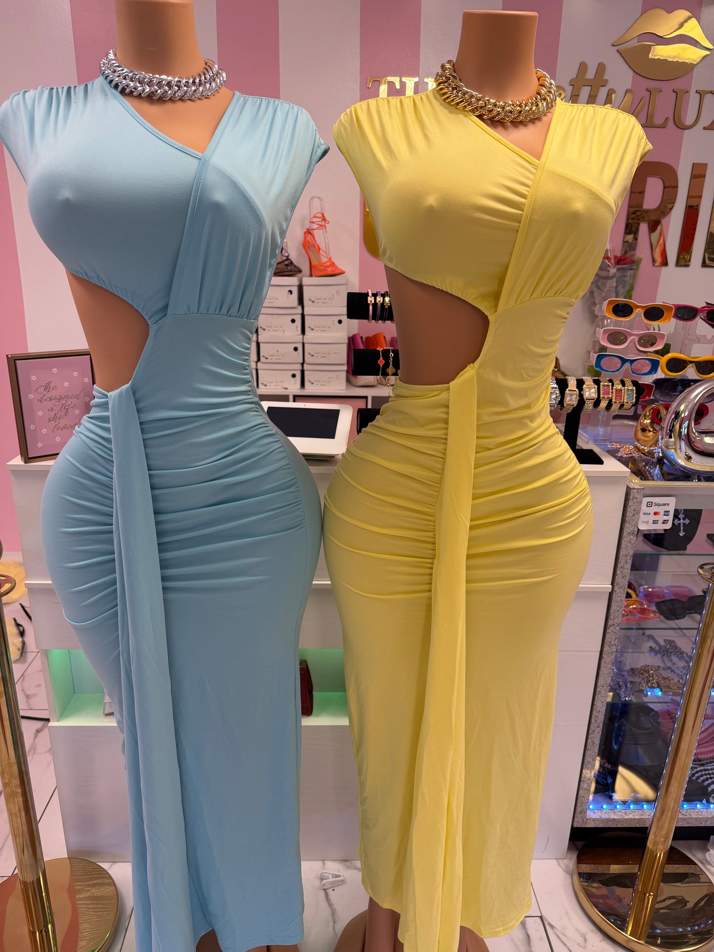 Contour Curve Cutout Dress